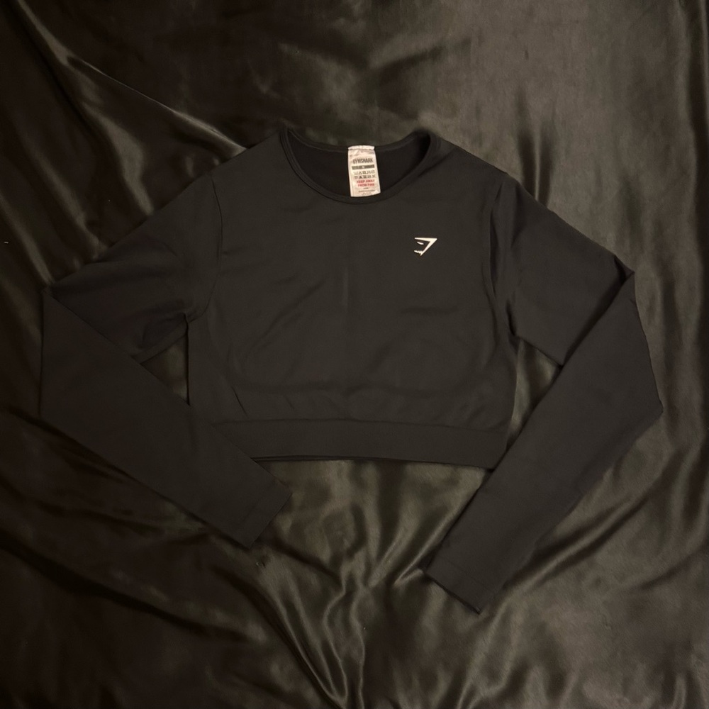 Gymshark Black Long Sleeve Crop Top